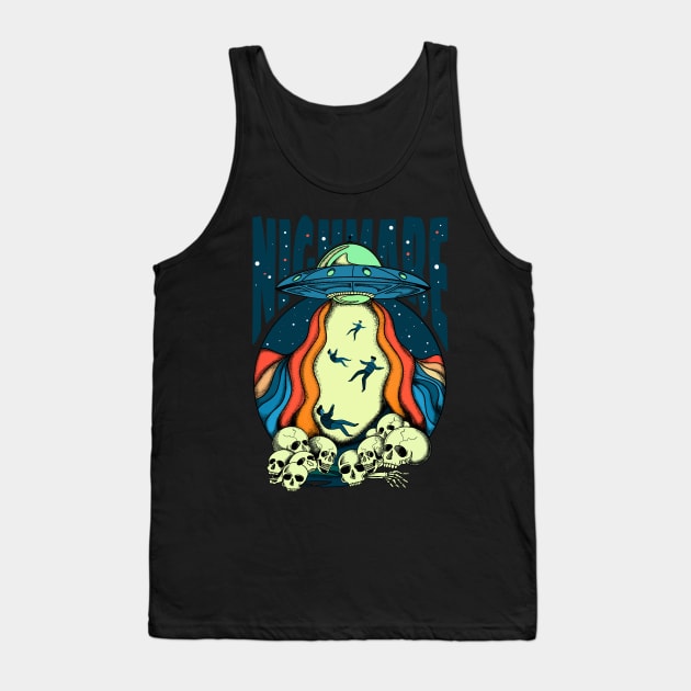 UFO Alien Invasion Tank Top by onama.std